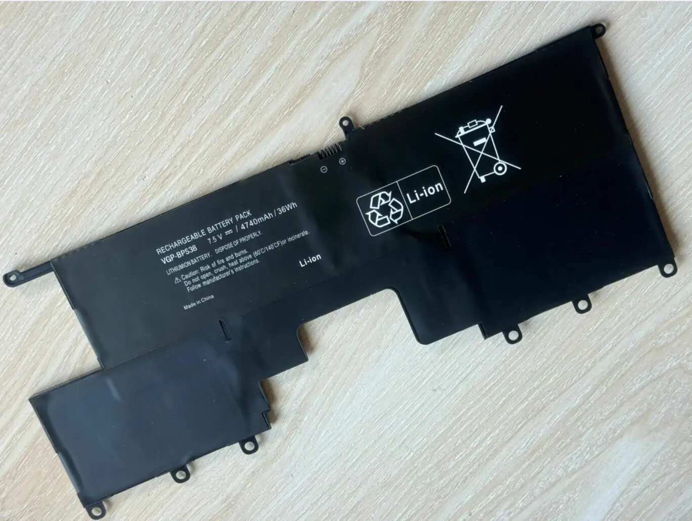 Imagem -06 - Bateria do Portátil para Sony Vaio Pro11 Pro13 Svp1321bpxb Svp13216pg Svp132a1cm Svp11217scs Bps38 7.5v 4740mah Vgp-bps38