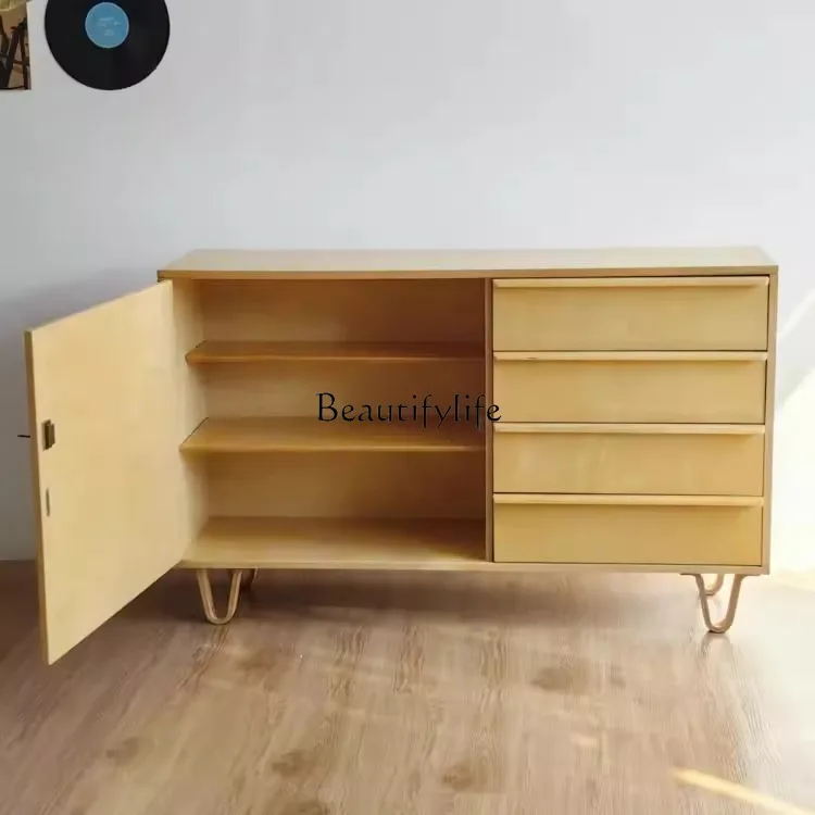 

ls 04Birch Bedroom Locker Living Room Decorative Log Wind Dining Side Cabinet