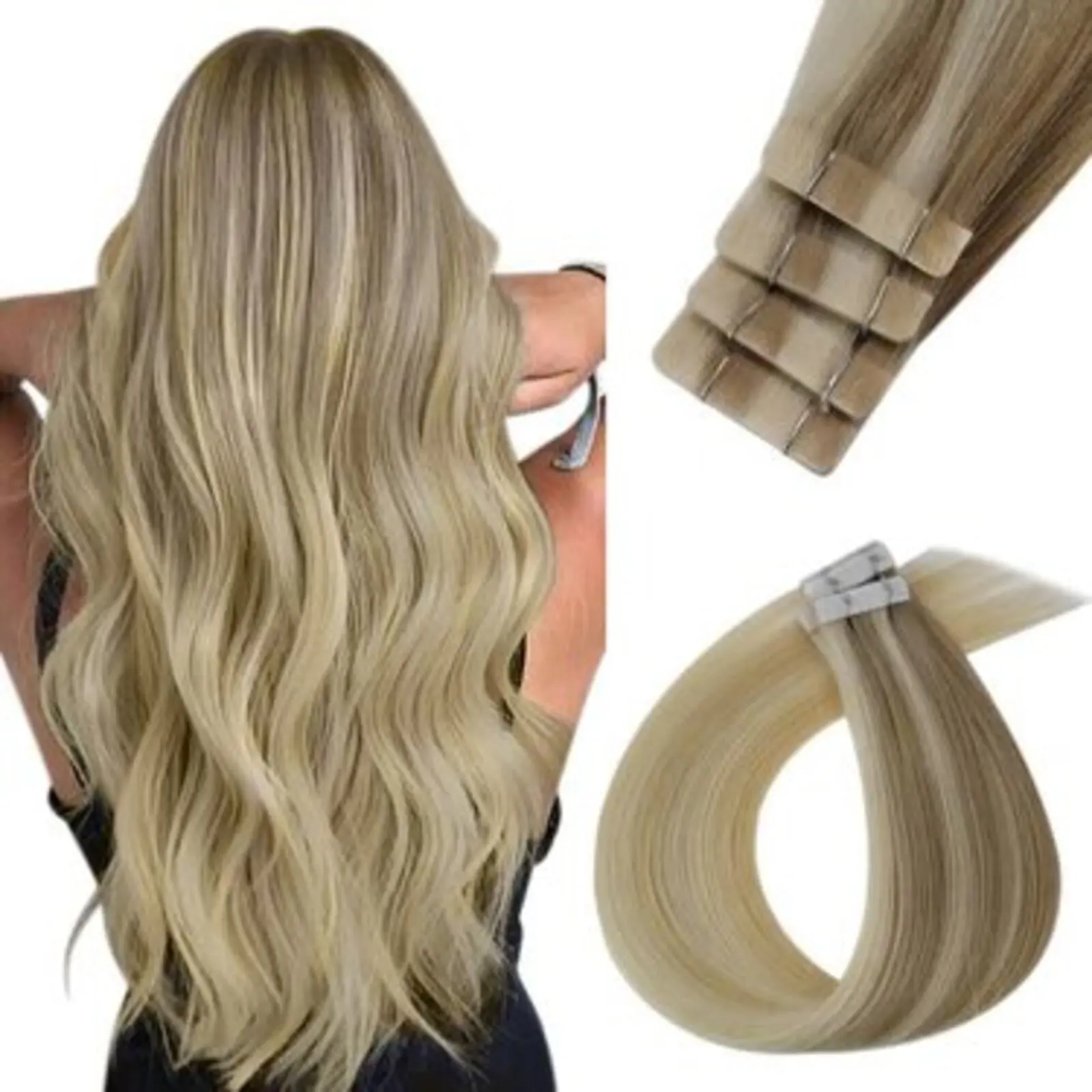 

YoungSee Virgin Injection Tape Hair 100% Virgin Tape Hair Last 12 Months Seamless Tape Hair Injected 14-24Inch For Woman