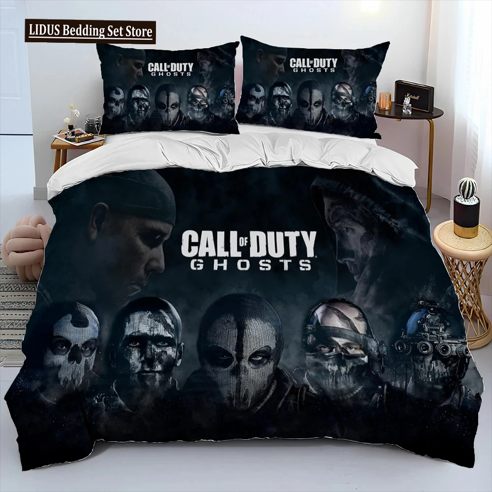 

Игровой комплект постельного белья COD Game, Call Of Duty, для геймеров, включающий пододеяльник, наволочки, размеры King и Queen, для мальчиков