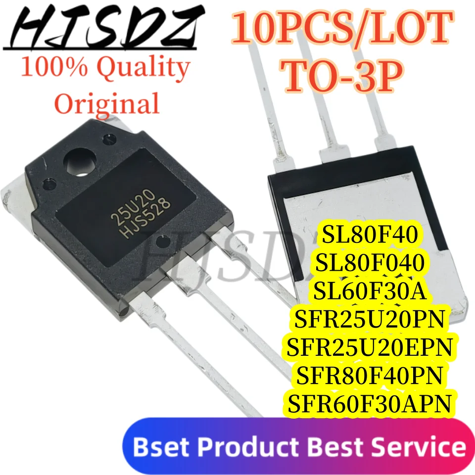 【10PCS/LOT】Original25U20E 25U20 80F40 60F30 60F30A SFR25U20EPN SFR25U20PN SFR60F30APN SFR80F40PN SL60F30 SL80F040 SLF80F40 TO-3P