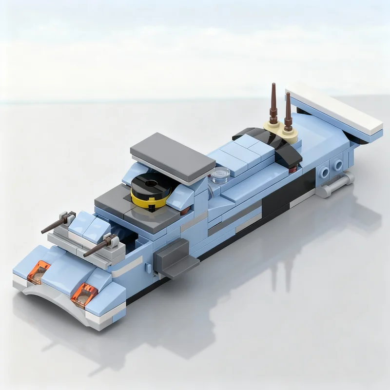 

135 деталей MOC: Грузовой барж "Корусант" (альтернативная сборка) — модель звездолета для сборки, архитектурный конструктор, рождественский подарок, развивающая игрушка