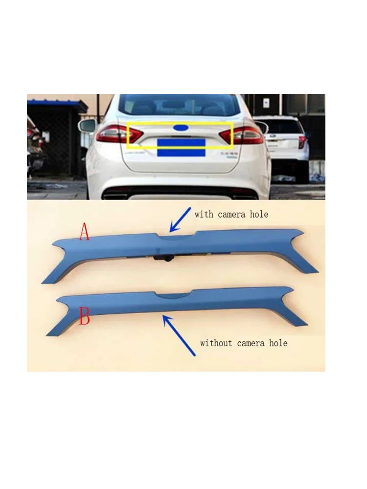 For Ford Mondeo 2013-19 Year Rear Trunk Luggage License Plate Light Shell With Camere Hole