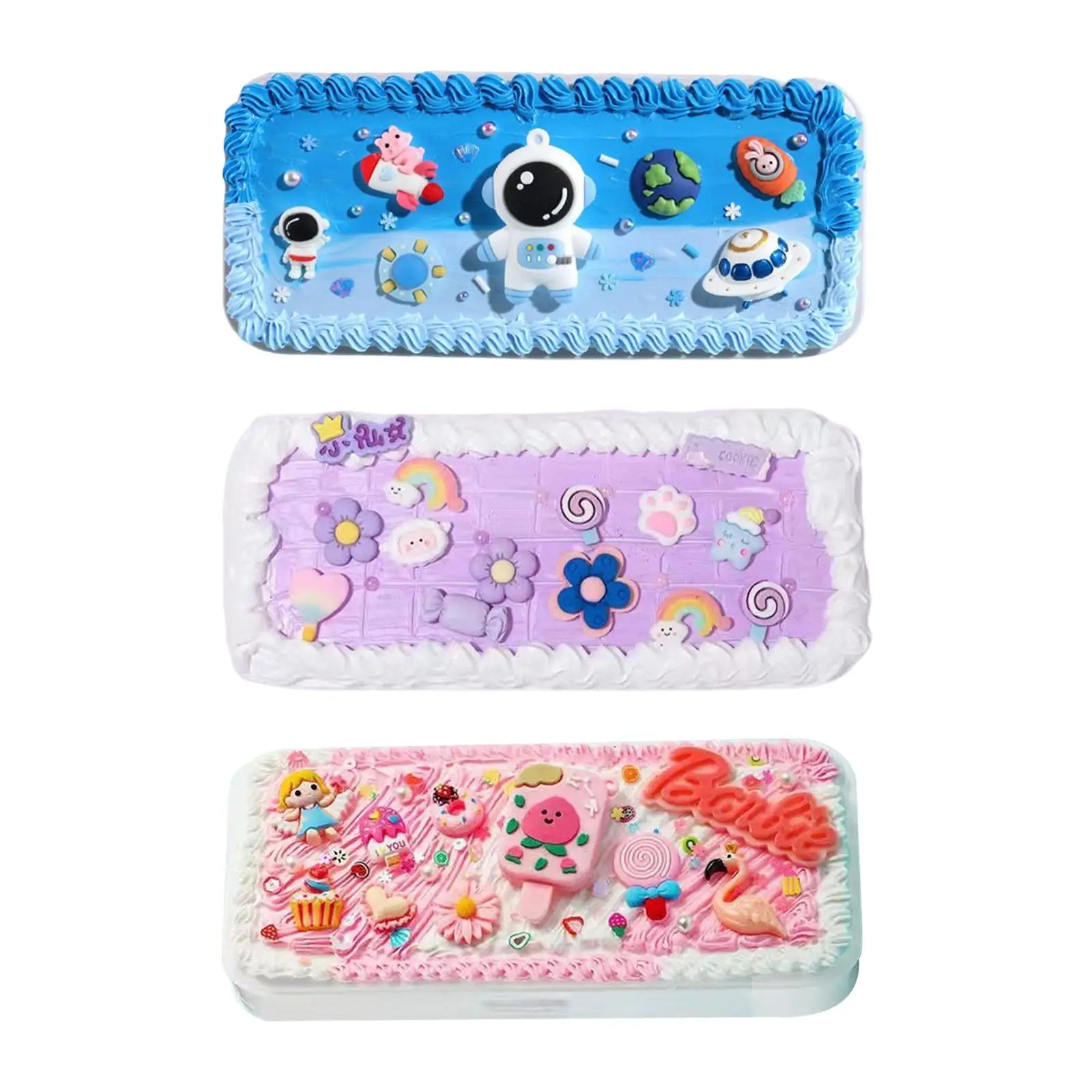 Cute DIY Pencil Case Pencil Box Set Handicrafts for Children School Stationery Durable