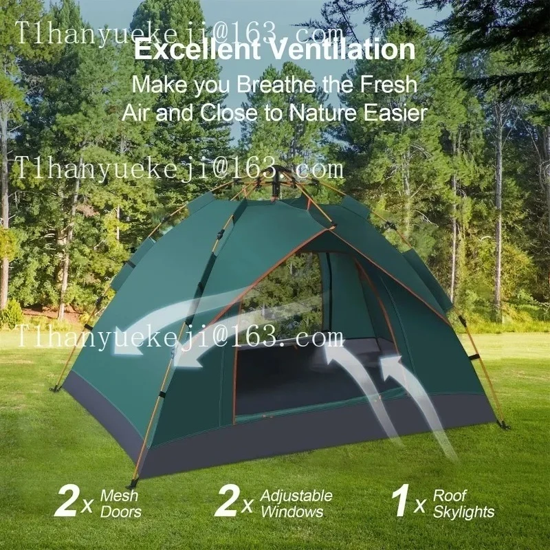 Pop up tent, automatic double sunshade camping vacation, double-layer tent camping, beach outdoor camping