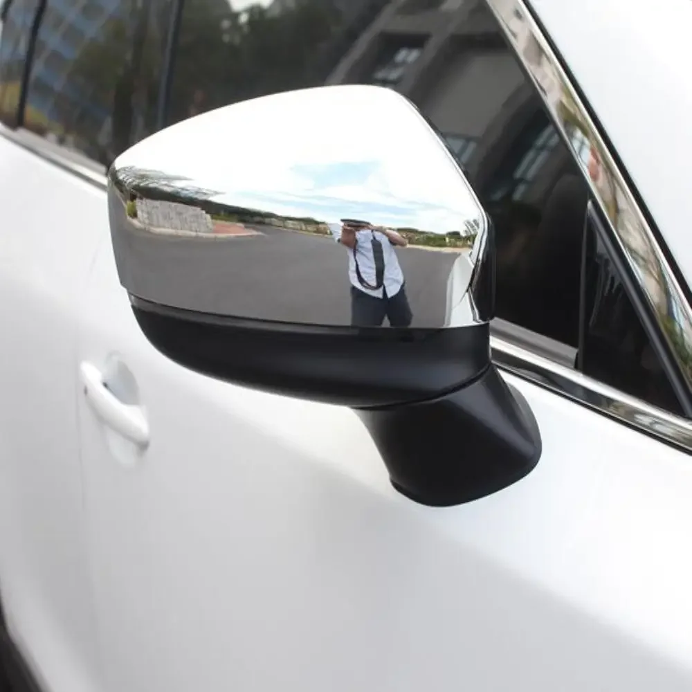 For Mazda CX-5 CX5 KF 2017 2019 2020 ABS Chrome Rear View Mirror Cover Trim Car Mirrors Covers Backup Mirror Overlay Accessories