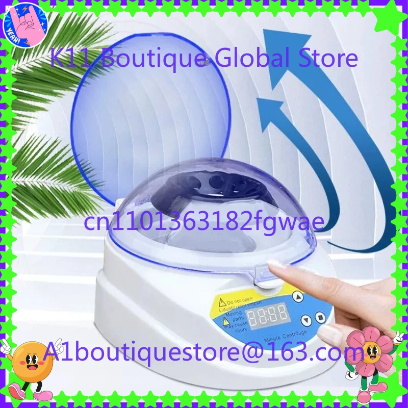 

Mini Centrifuge Digital Display PCR Veterinary Laboratory Animal Serum Separator Small