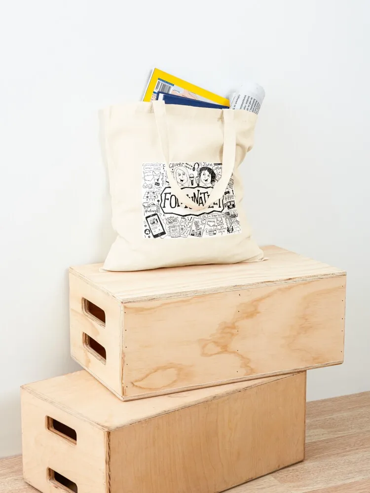 Fortunately with Fi & Jane Tote Bag Large bags for women shopping bag logo Lady bags bag luxury women