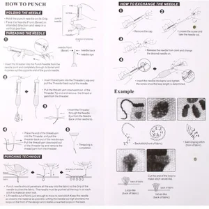 Stickereifäden Faden zum Nähen von DIY, Punchnadel -Set, Nähwerkzeugwerkzeug, 3 Nadeln, 2, 50 Farben 10 Hauptverkaufsnadelpassage - №6