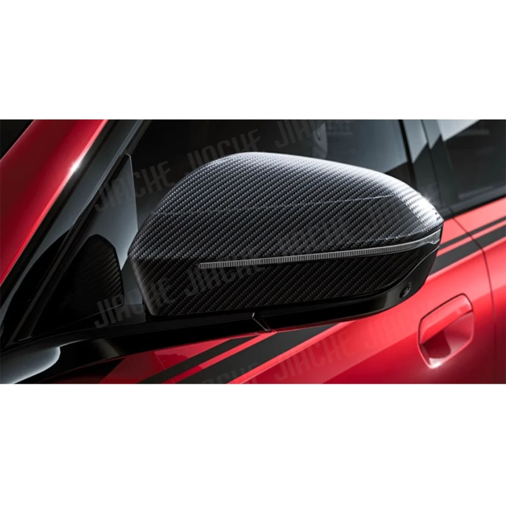 Dry Carbon Fiber Car Side Wing Mirror Cover Rear View Caps For BMW 5 Serise G60 G68 2024+ 2pcs Left Driving Cars Accessories