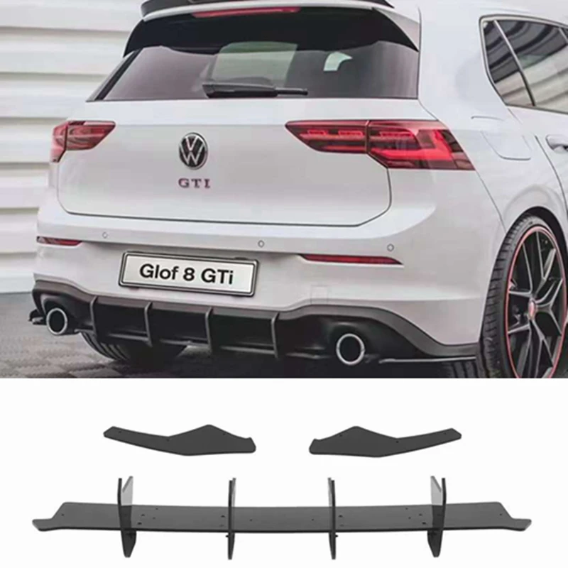 

FOR Volkswagen Golf 8 GTI MAX special high-quality ABS material car rear bumper diffuser with LED light