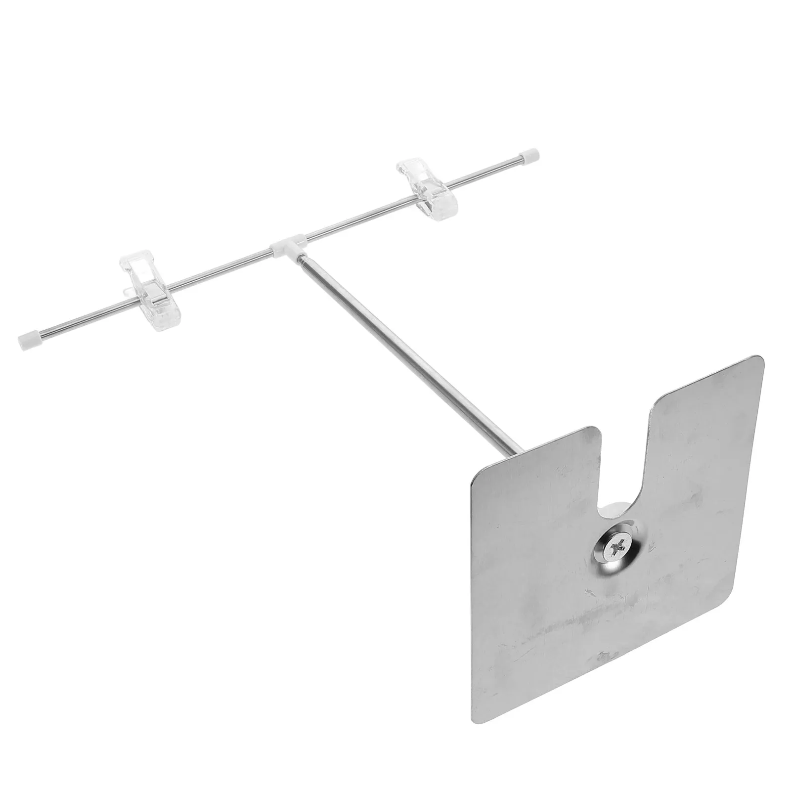 Stainless Steel Banner Holder Stand Desktop Poster Display Rack Adjustable Pop Advertising Sign Bracket for Supermarkets Coffee