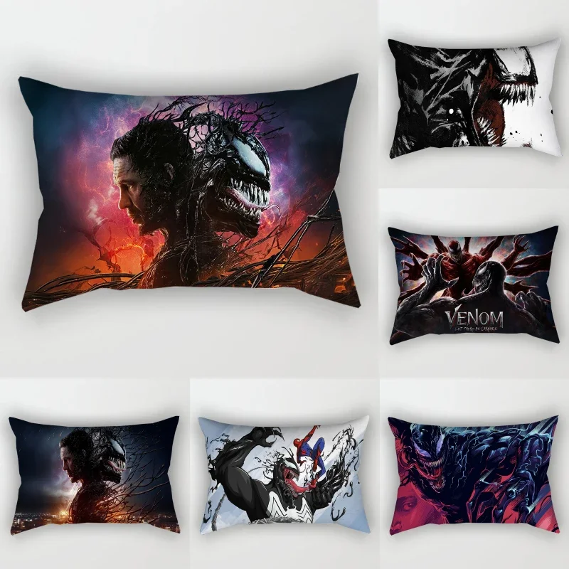 

Marvel Venom Disney Anime Peripheral Figure Peach Skin Pillowcase Home Decorate Waist Pillow Sofa Bedroom Birthday Gifts