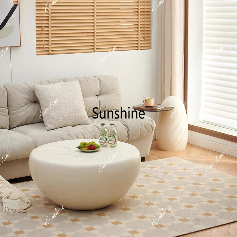 

Modern Circle White Coffee Table Luxury Marble Nordic With Stools Coffee Table Minimalist Mini Wohnzimmer Tisch Table Furniture