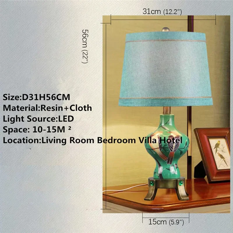 SOFEINA American Retro Table Lamp French Luxury Living Room Study Villa Hotel Bedroom LED Bedside Desk Light