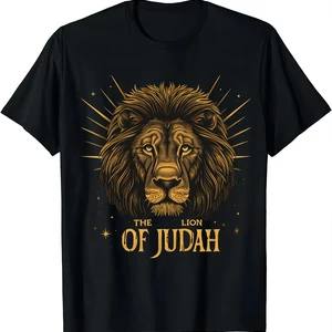 Männer und Frauen Jesus Löwe von Juda t -Shirt, christliches Geschenk, Vintage, Tier Tops 6 Hauptverkäufe Christian Leao T -Shirt - №1