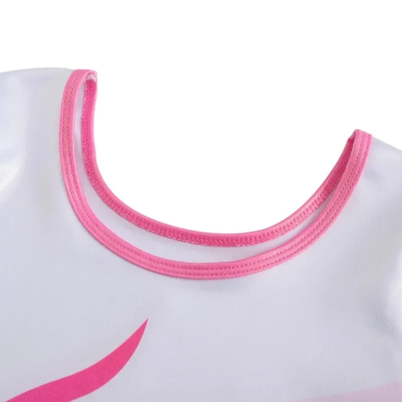 5-10y Kinder Gymnastik Trikot funkelnd taumelnd ärmellose Tanz kleidung rosa süß bequem Tanz Sport Performance Kostüm