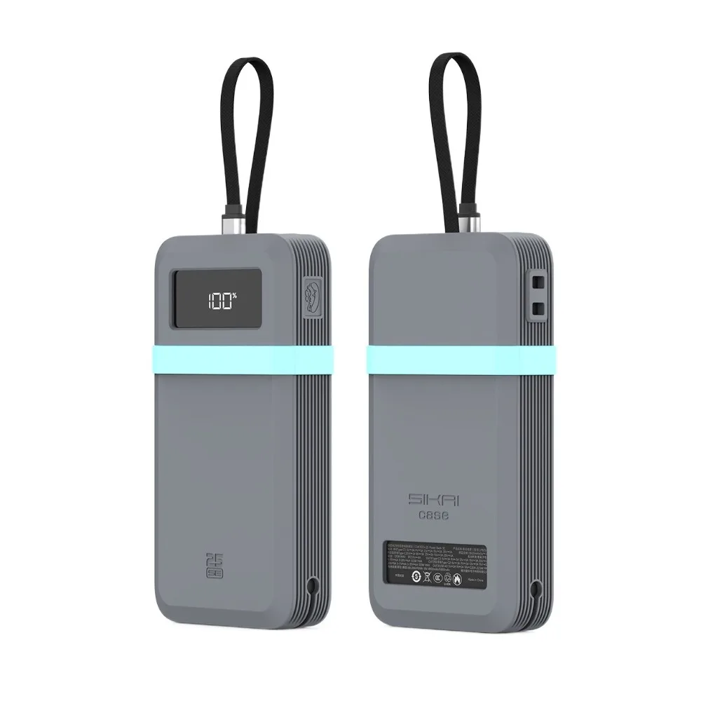 Shockproof Silicone Case Solid Color Soft Protective Case Portable Dustproof for Cuktech 25 SE Power Bank 25000mAh