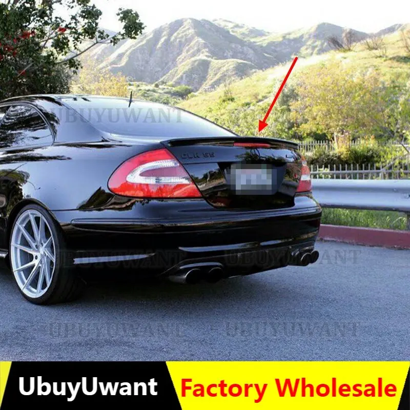 For Benz W209 CLK200 280 350 55 63 Car Trunk Spoiler Carbon Fiber/FRP Auto Rear Trunk Wing Accessories Spoiler 2004-2007