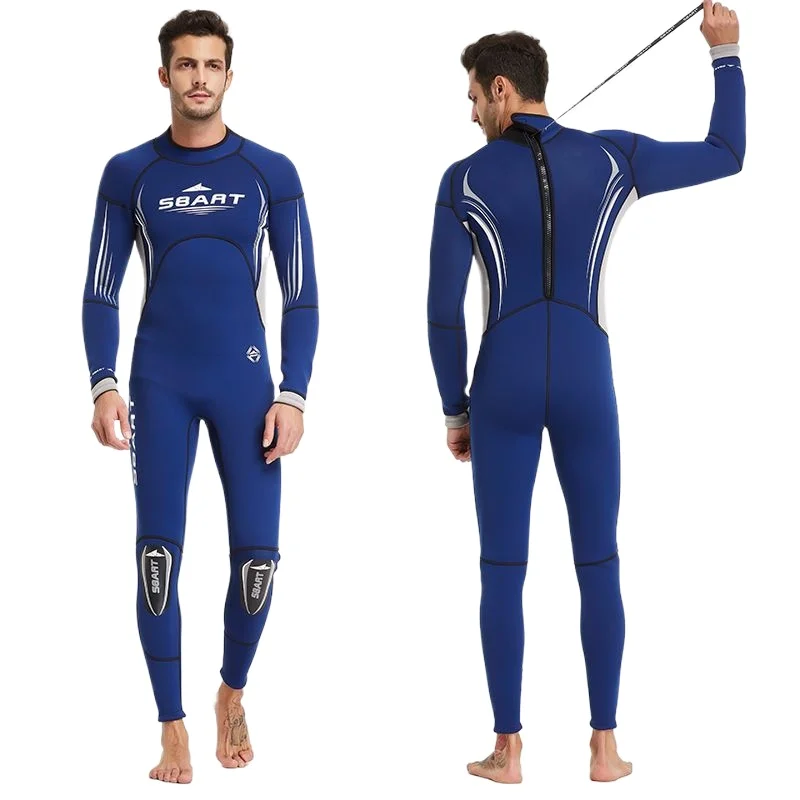Hot Original 3mm One-piece Wetsuit, Thickened Diving Suit Rear Zipper Snorkeling and Cold-proof Swimsuit