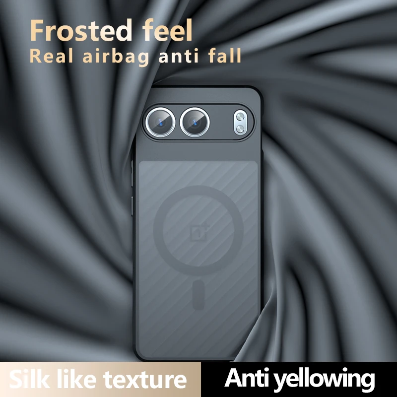 For Oneplus Nord 4 Case Luxury Armor Frosted Magnetic Transparent Cover For One Plus Nord 4 Nord4 Shockproof Bumper Funda