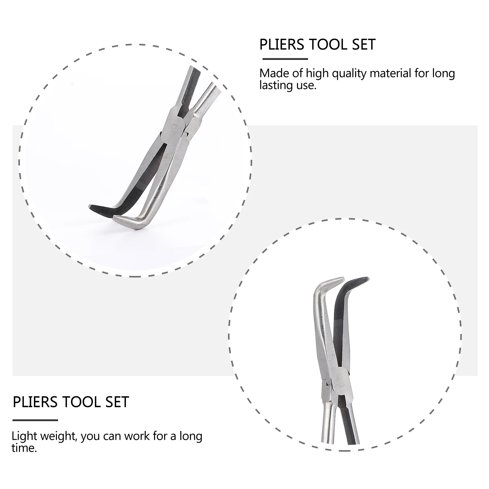 

3pcs 11 Inch Long Multi-Functional Steel Needle Nose Pliers Durable Lightweight Comfort Grip Hardened Cutting Smooth Surface