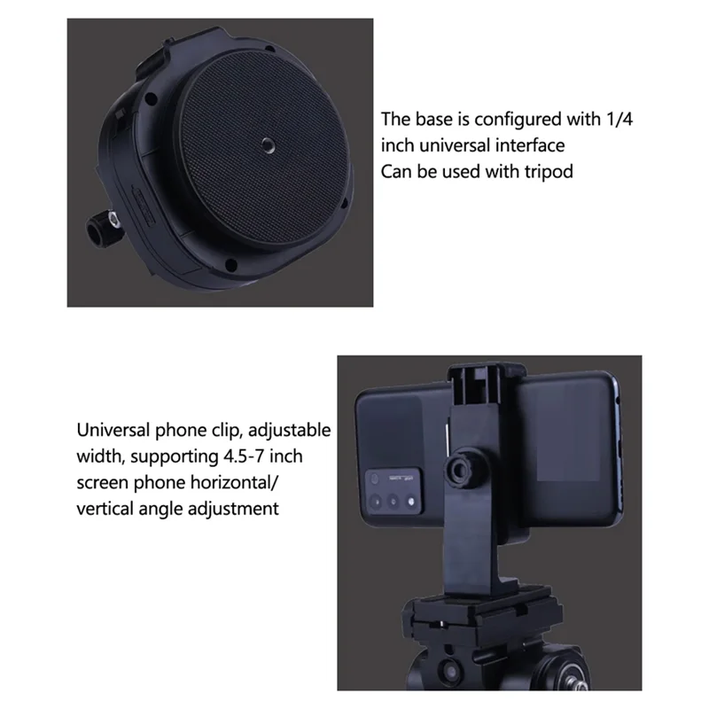 

Sensitive YT-2000 AI Smart Motorized Rotating Panoramic Head Tripod Stabilizer Black Plastic+Metal For Phones Cameras Live Broad