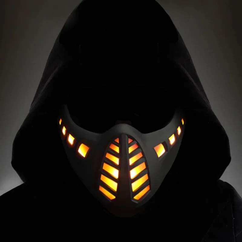 

Cyberpunk LED Mask Ride Helmet with Light Mask Cosplay Halloween Gift