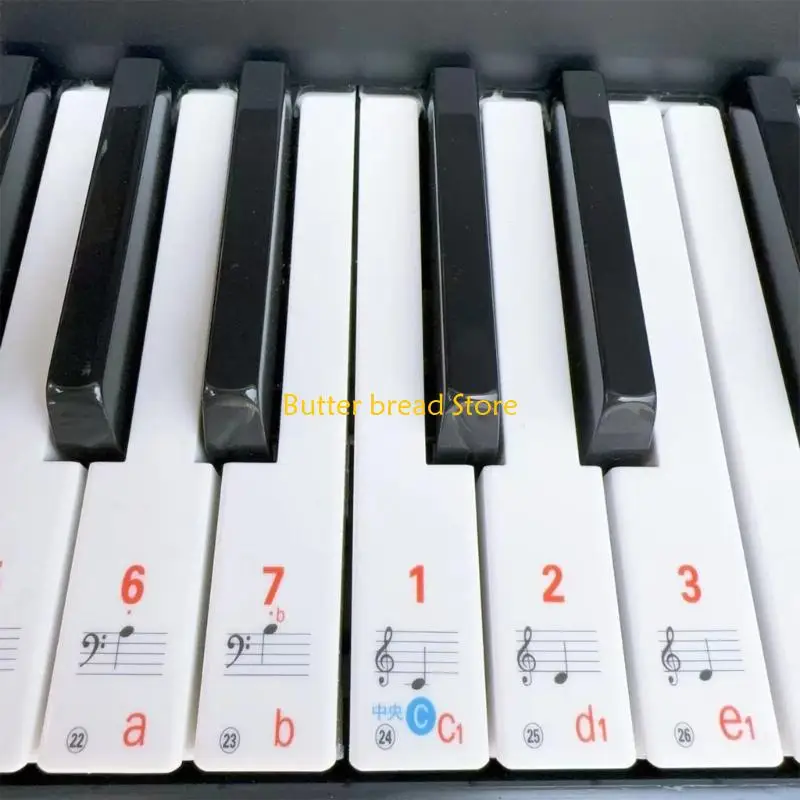 W89C piano toetsenbordstickers verwijderbaar 88/61/54/49/37 sleutels piano sleutellabels notes