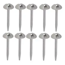 10Pcs 95mm Groundsheet Carpet Pegs Heavy Duty Grey Plastic Mushroom Domed Tent Awning Garden Nails Tent Accessories