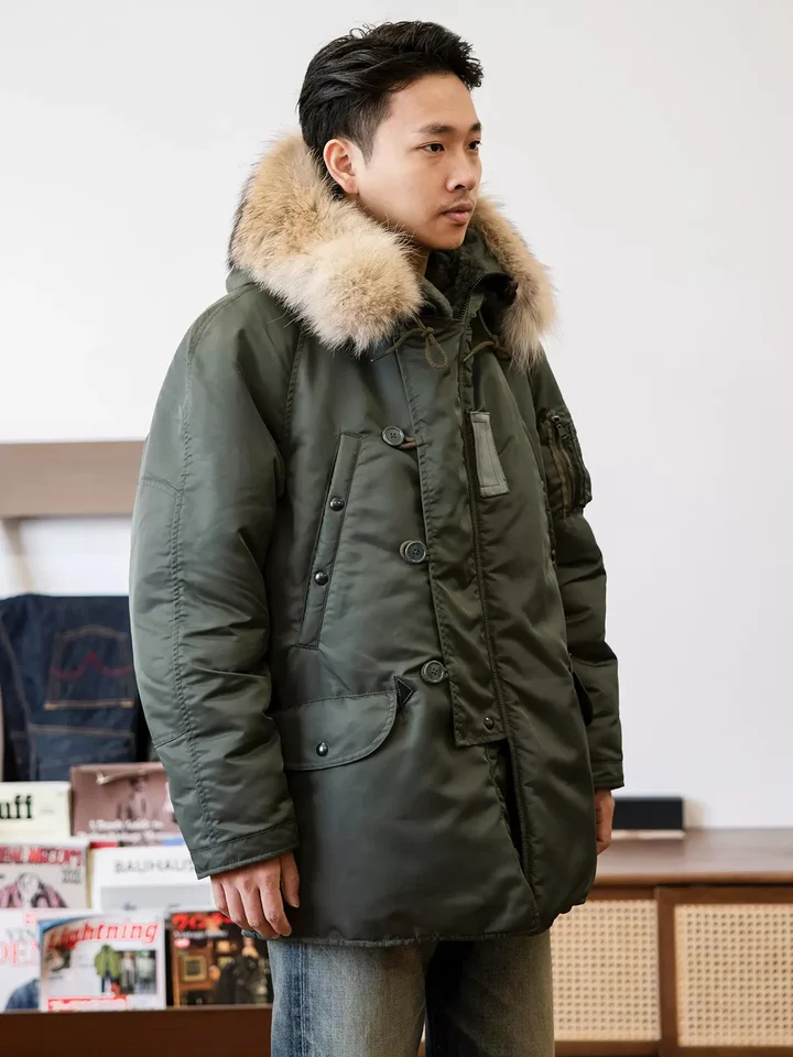 Red Tornado N-3B Cold Weather Parka Military Men's Hooded Nylon