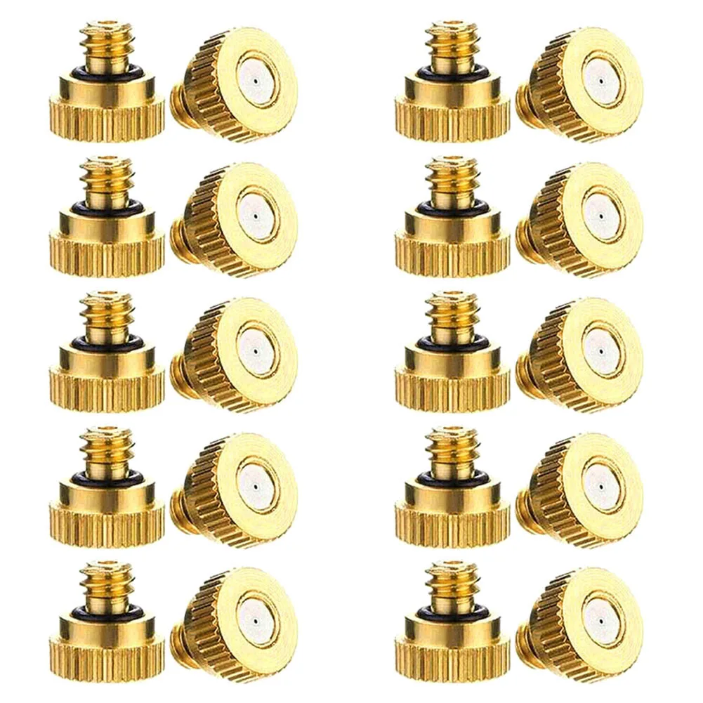 

20pcs Brass Misting Nozzles For Garden Sprinkler Mister Outdoor Cooling Brass Misting Nozzles Accessories