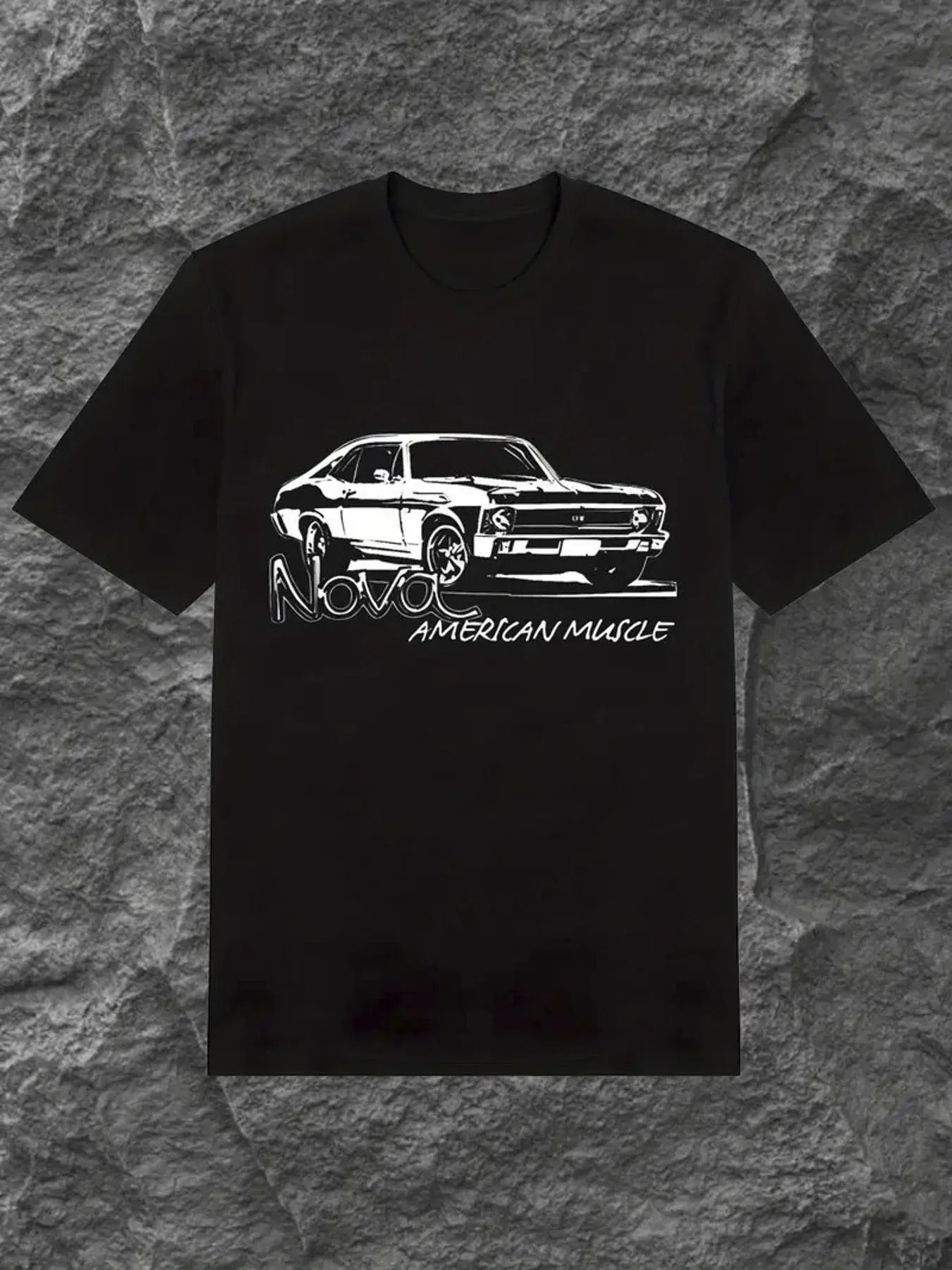 

1pc, 100% Cotton, Retro American Muscle Car Pattern Print, Breathable for The Season, Refreshing for Summer Sweat Absorption
