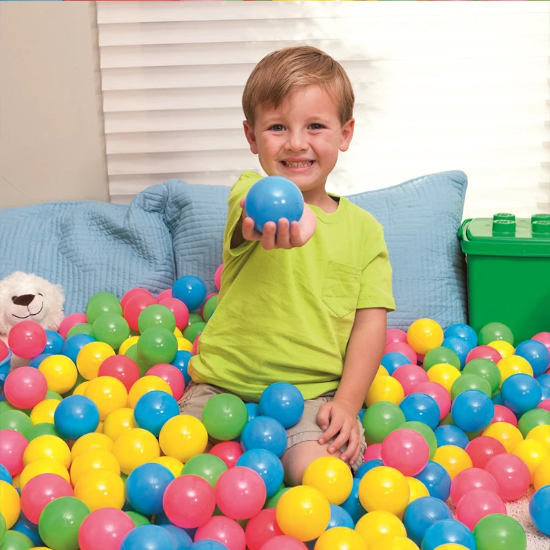 50Pcs Plastikowe piłki dla niemowląt Zabawki dla dzieci Namiot do zabawy Basen wodny Kolorowe piłki oceaniczne dla dzieci Gry sportowe do zabawy na świeżym powietrzu