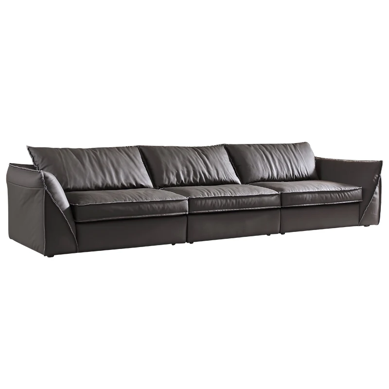 

Modular leather sofa, modern European design apartment