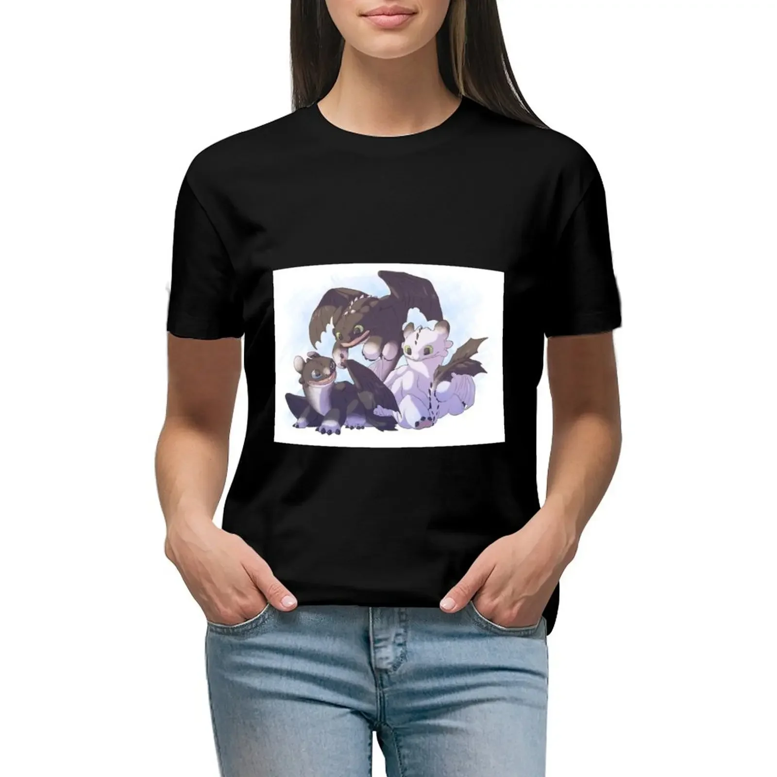 

Nightlights T-Shirt cute tops plain summer clothes for Women