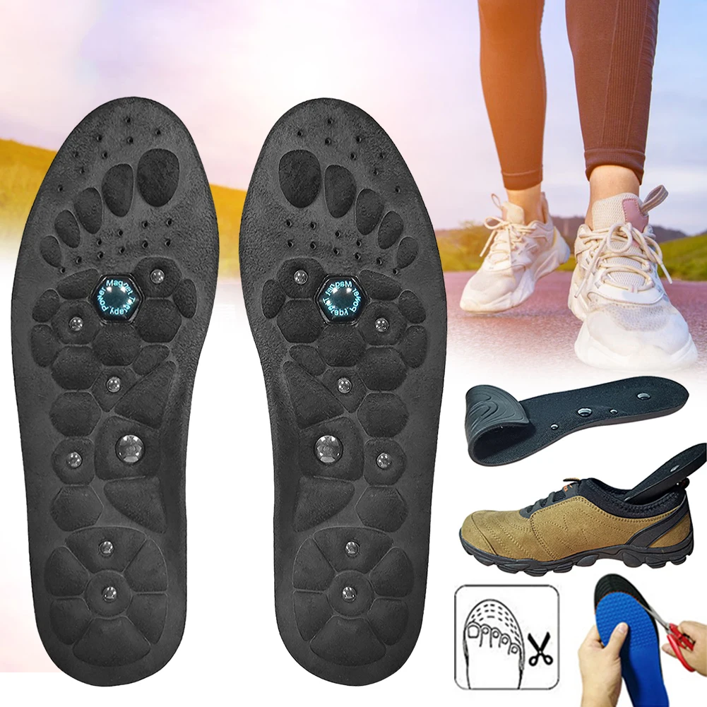 1 Pairs Magnetic Insoles Arch Support Massage Shoe-Pad Effective Relieve Feet Fatigue Acupressure Shoe Inserts For Pain Relief