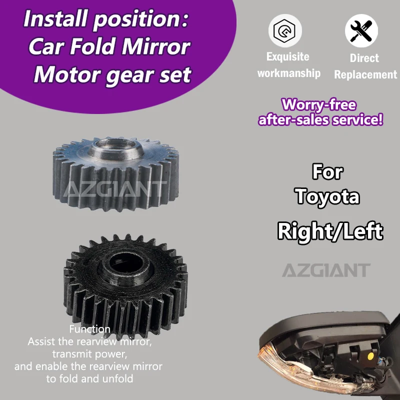 

For Toyota Previa XR30 XR40 Tarago MK2/Tundra MK1 2000 2001 2002 2003 2004 2005 2006 Car 28T gearwheel of Power Folding Mirrors