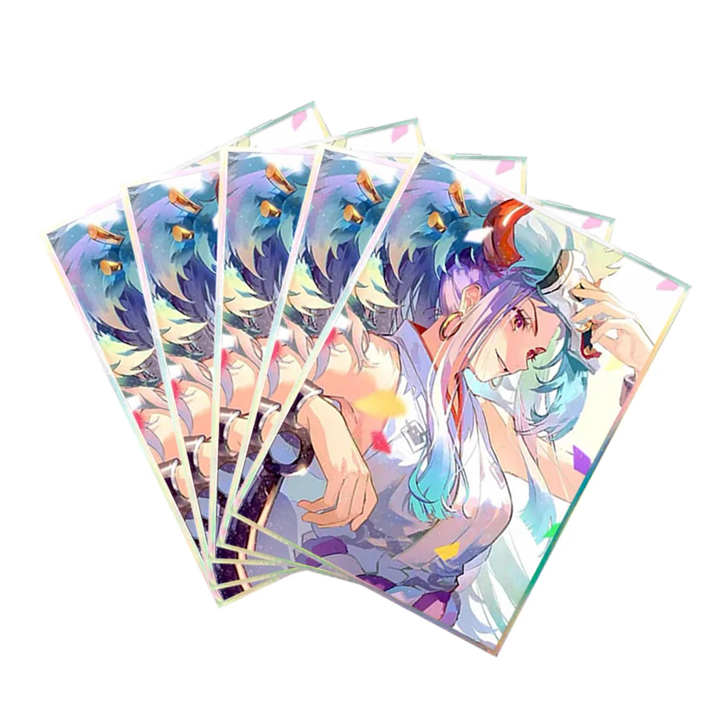 60pcs 67x92mm laser Holographic Trading Card Sleeves Board Game Card Sleeves for MTG/PKM/PTCG Card Games