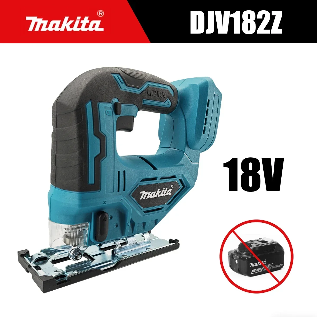 

Makita 18V LXT DJV182Z Brushless Cordless Jigsaw - Barrel Grip, Variable Speed (Bare Machine)