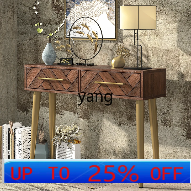 

LHH household small apartment all solid wood modern simple living room light luxury entrance table