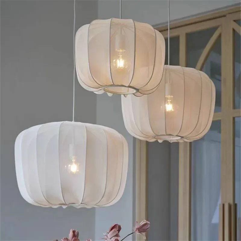 Bolia Balloon Pendant Lamp wabi sabi lantern Pendant light for Living Room Bedroom Staircase Aisle Creative Fabric Lamp