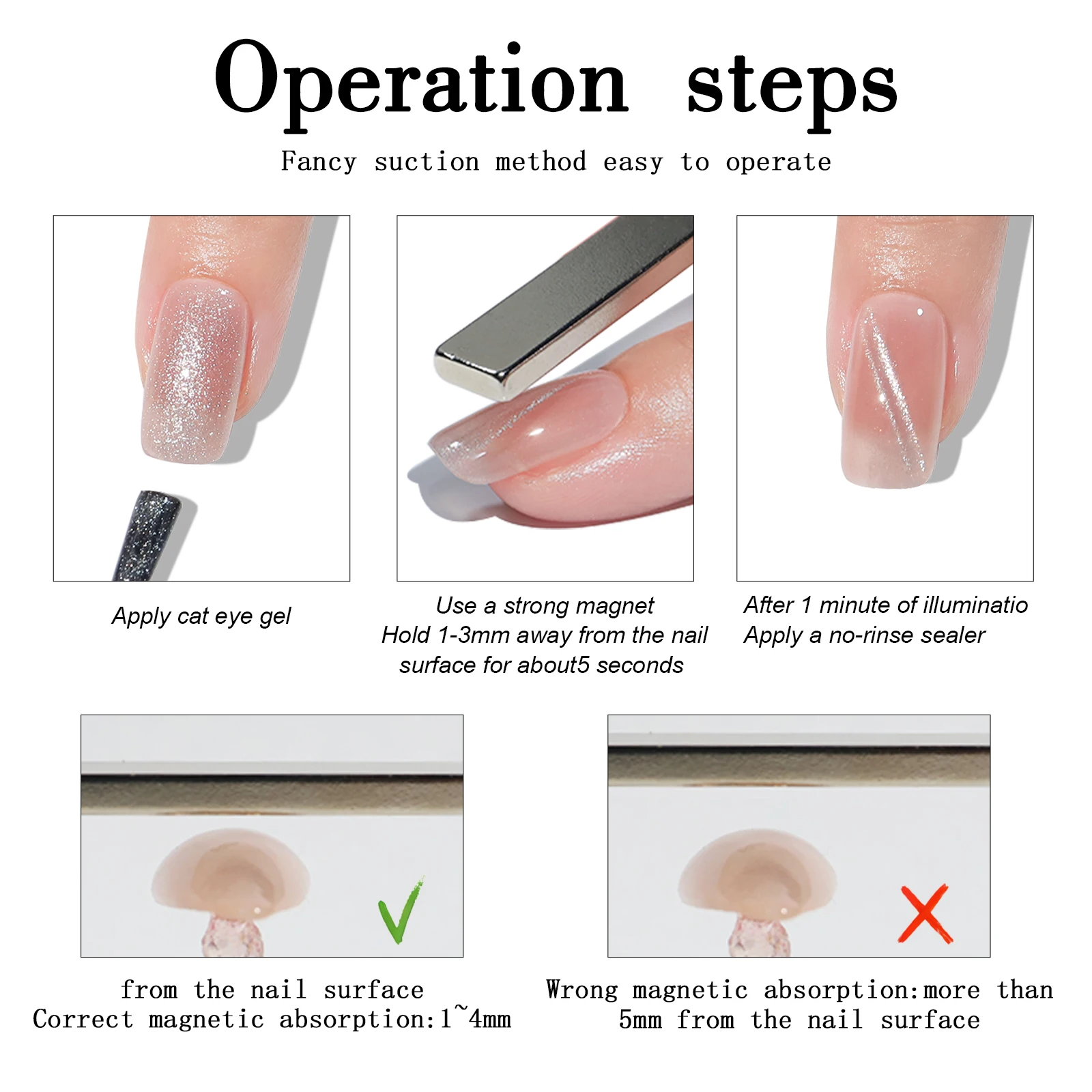 1/2 pièces Nail Art oeil de chat aimant pour ongles Art pour oeil de chat Gel vernis à ongles aimant conceptions outil magnétique Nail Art aimants outil