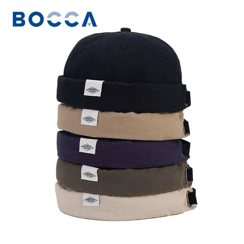 Bocca Docker Cap Without Visor Brimless Caps Beanies Dome For Men Women Soild Color Spring Autumn Hip Hop Streetwear Skullcap