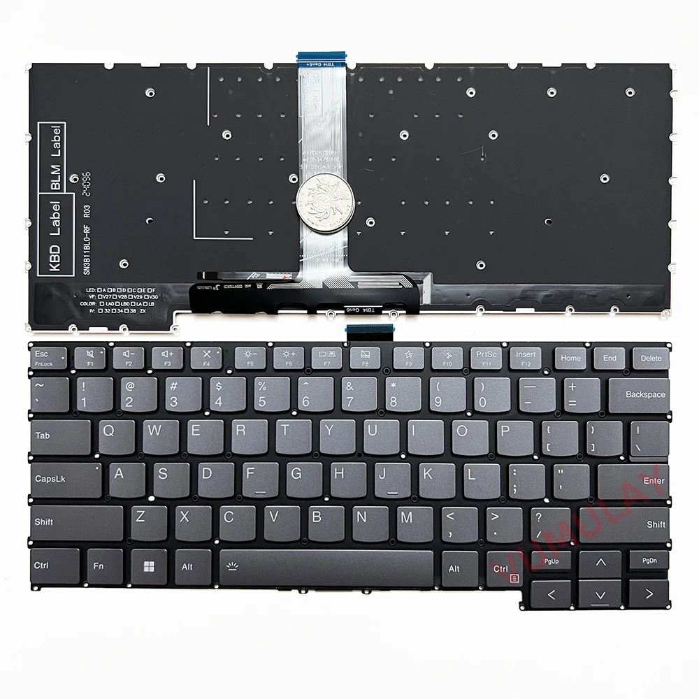 US Backlit Keyboard for Lenovo ThinkBook 14 G6,14 G6 ABP,14 G6 IRL ,X5-14 IRP IRL Notebook