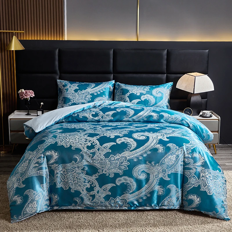 

3pcs Bedding Set Duvet Cover and Pillowcases (filling Not Included) European-style Light Luxury Soft and Skin-friendly Fabric