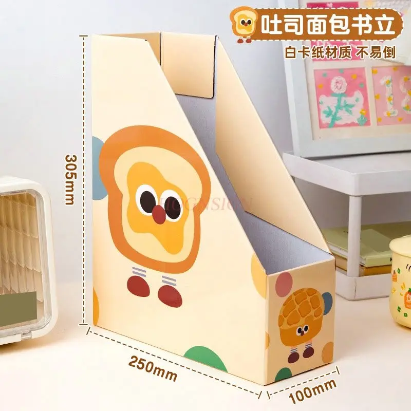 1 個のかわいい漫画ブックスタンド、デスクトップ本棚スタンド、パーティションボード、固定ブックレイヤーパーティションボード