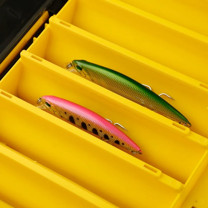 Equipamento De Pesca Caixa Conjunto De Ferramentas, Armazenamento De Isca, Double Sided Caso Aberto, Força Container, Iscas Acessórios Da Engrenagem, 14 Compartimentos