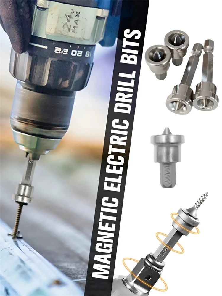 Embouts de tournevis pour cloisons sèches PH2, butée à profondeur courte, plaque de plâtre 6.35mm, vis d'arrêt de tige, travail de calcul, localisateur de plaques de plâtre, 1-2-5 pièces