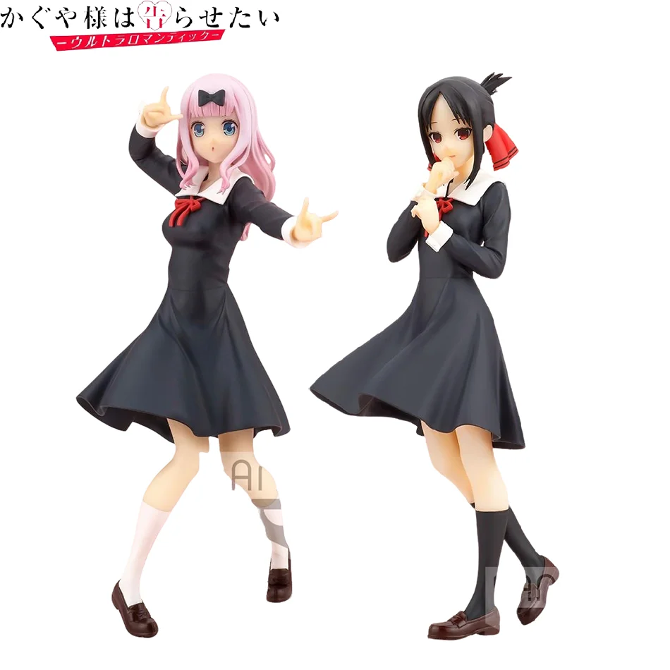 Figurka anime 18 cm Love is War Fujiwara Chika Shinomiya Kaguya Kawaii Girl Figurka Akcji Kolekcjonerski Model Lalka Zabawka Prezent